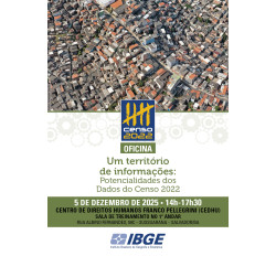 OFICINA PRESENCIAL : Um território de informações: Potencialidades dos Dados do Censo 2022 - SALVADOR/BA | 14:00-17:30 hs