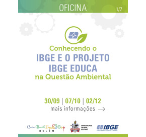 Casa Brasil IBGE COP Belém - PALESTRA PRESENCIAL "CONHECENDO O IBGE E O PROJETO IBGE EDUCA NA QUESTÃO AMBIENTAL"