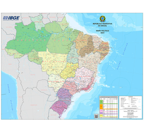 Mapa do Brasil Político 2021
