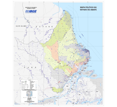Mapas Estaduais da Amazônia Legal - Mapa Político do Estado do Amapá