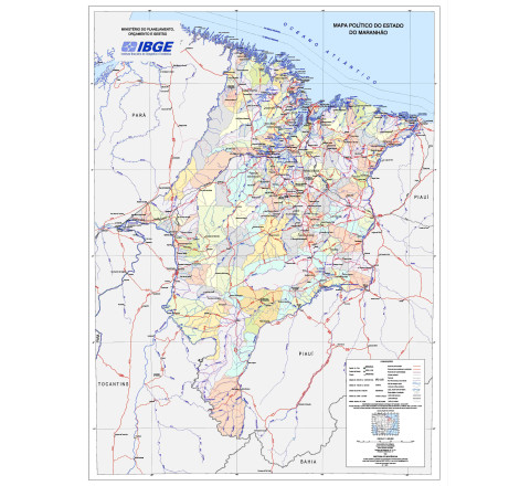 Mapas Estaduais da Amazônia Legal - Mapa Político do Estado do Maranhão