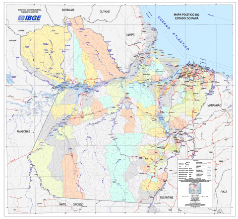 Mapas Estaduais da Amazônia Legal - Mapa Político do Estado do Pará